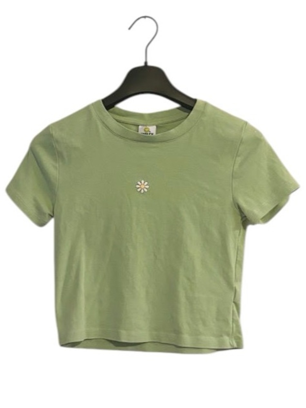 Cotton On x Smiley Originals Sage Green Printed Daisy Cropped Baby Tee XXS
